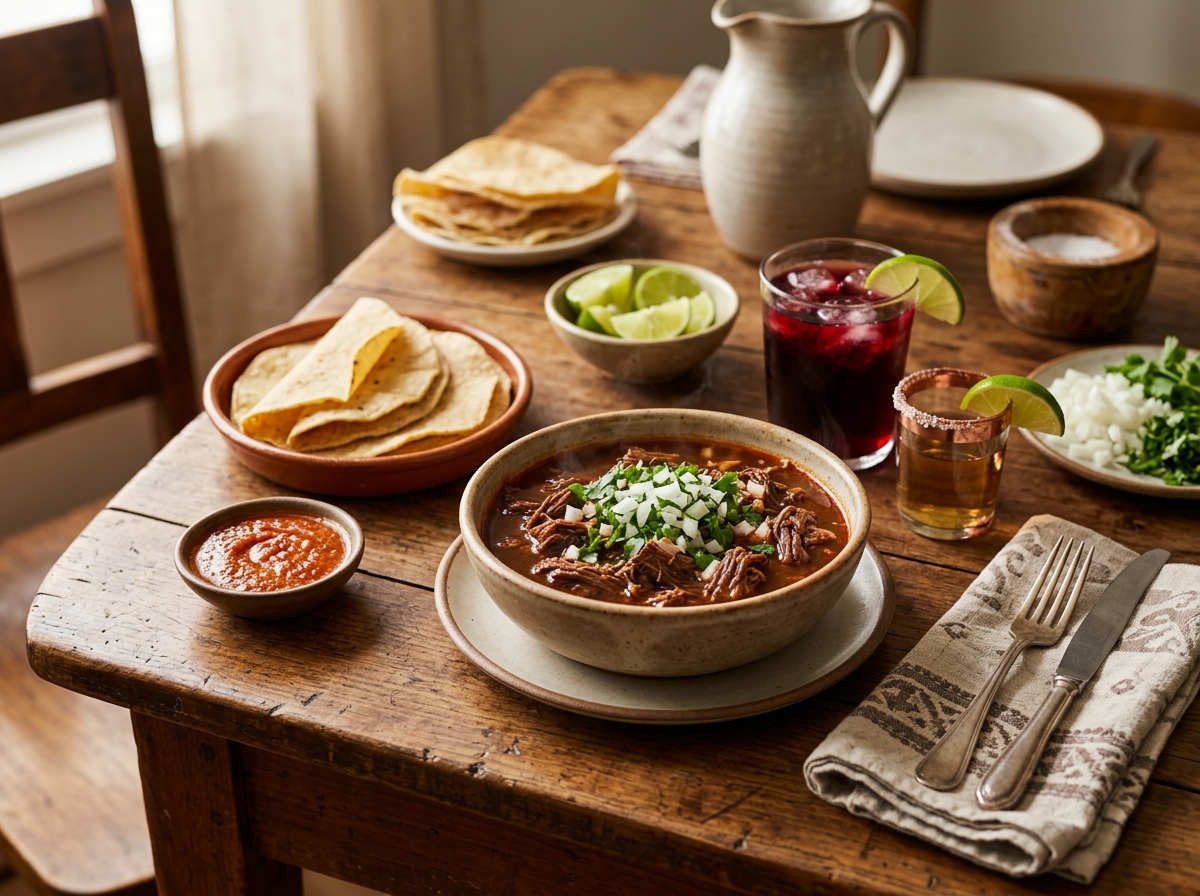 Birria tacos served with a side cup of dipping consommé.